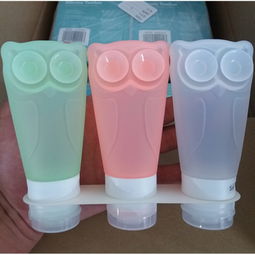 多功能貓頭鷹卡通造型洗發水分裝瓶 帶吸盤防漏設計，適用于乳液化妝水